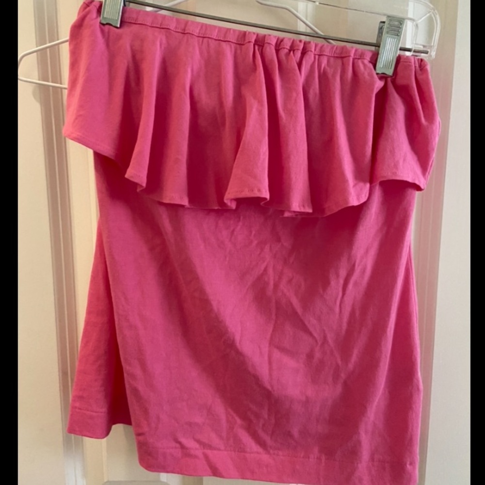 Lilly Pulitzer ruffle strapless top
